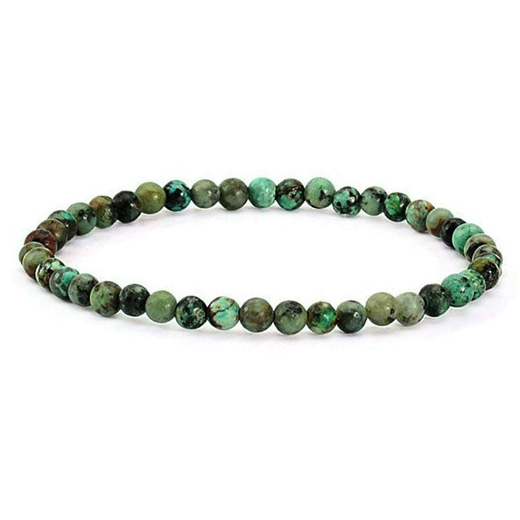Groen edelstenen armband met turkoois | elastisch | Little African Turquoise