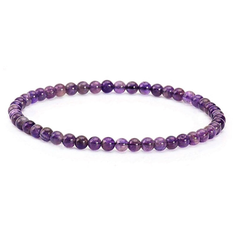 Paars edelstenen armband met amethist, elastisch | Little Amethyst