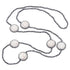 Lange edelstenen ketting met hematiet en stras steentjes | Bright Hematite White Turquoise