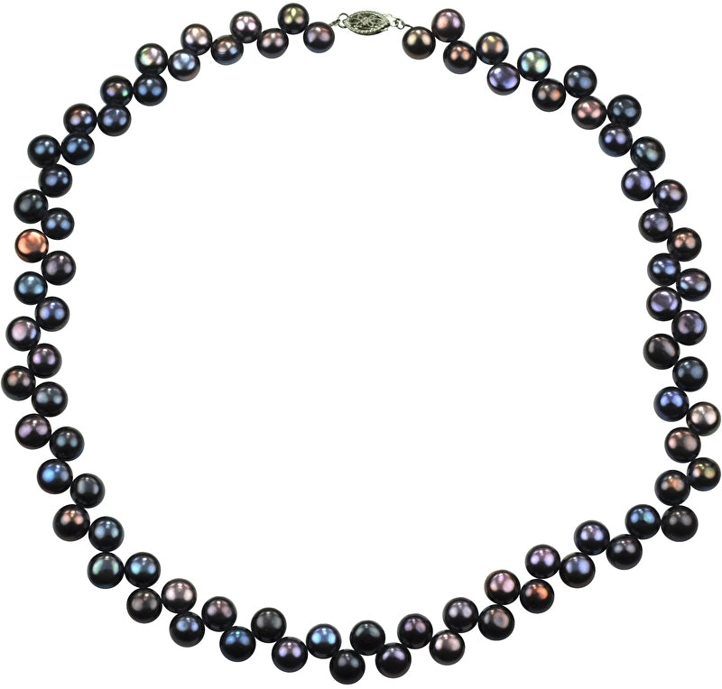 Zoetwater parelketting met blauw paarse parels | Gent