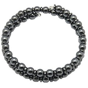Zwart edelstenen wikkelarmband met hematiet | Hematite Wrap