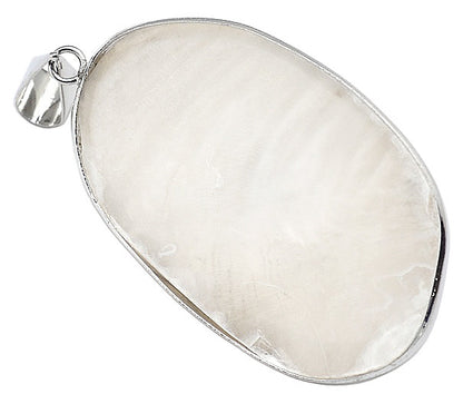 Achterkant van korte zoetwater parel ketting met witte parels en parelmoeren witte schelp | Shell Pearl Grape Small
