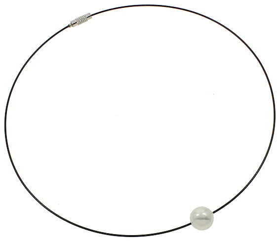 Mother of pearl parelketting met een witte parel | set Wire Shiny Ball White