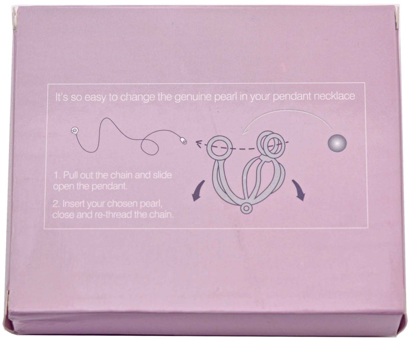 Cadeau set parelketting met hanger, achterkant verpakking | Gift Box Hearts
