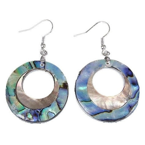 Parelmoeren oorbellen met abaloon en sterling zilver 925 ander paar | Abalone Donut