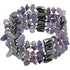 Paarse edelstenen armband met amethist en magnetiet | Wrap Magnetite Amethyst