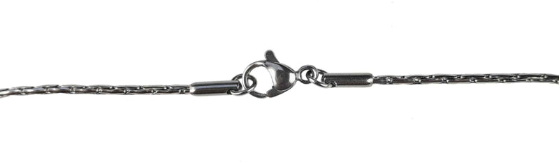 Slotje van schelpen ketting met witte schelp hanger en zilver edelstaal | White Trumpet Shell Silver