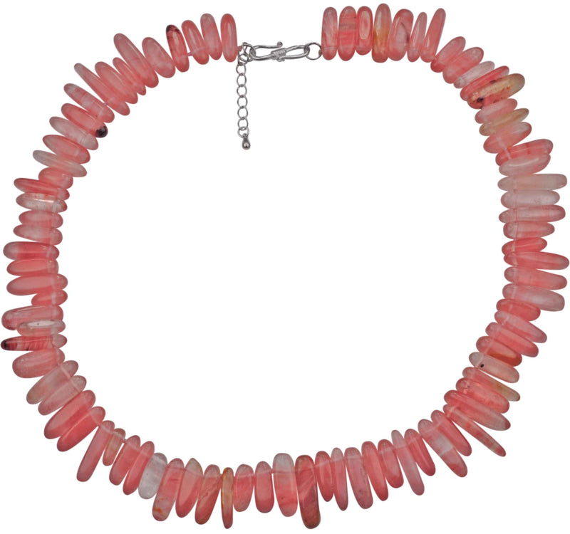 Rode edelstenen ketting met kersenkwarts | Cherry