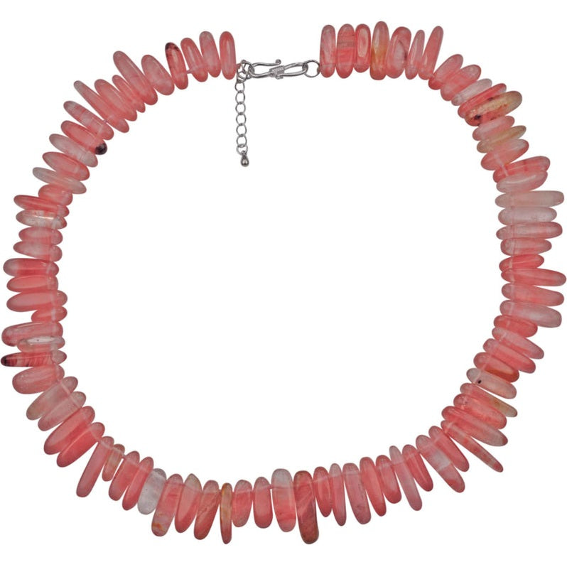 Rode edelstenen ketting met kersenkwarts | Cherry