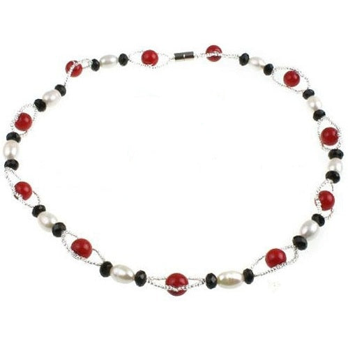 Zoetwaterparel en kristallen set Santa