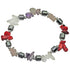 Edelstenen armband elastisch | Hematite Purple Red Gemstone