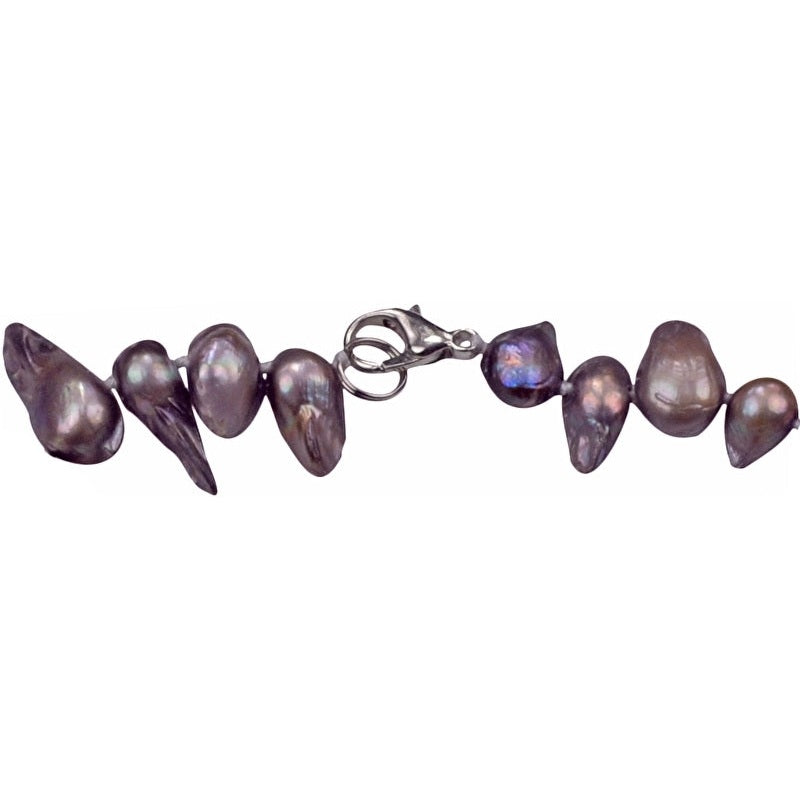Slotje van handgeknoopte zoetwater parelketting met taupe kleurige parels en sterling zilver (925) | Pearl Blister Taupe
