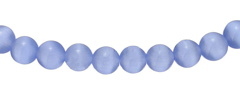 Detail van edelstenen armband met licht blauwe kattenoog | Elastisch | Cat’s Eye Light Blue