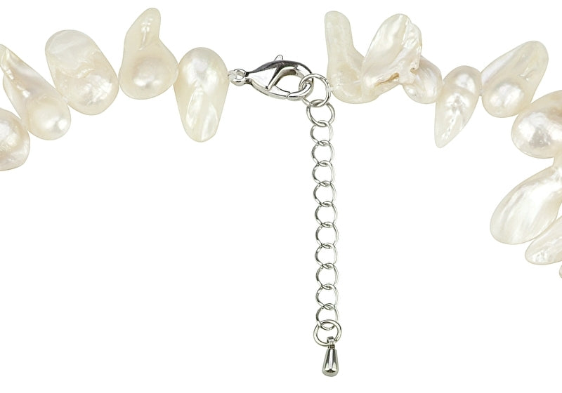 Slotje van zoetwater parelketting met witte parels en sterling zilver (925) | Winky