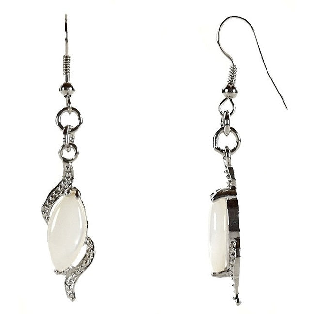 Witte parelmoeren oorbellen met sterling zilver 925 | Nacre Small