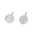 Witte edelstenen oorknopjes met maansteen en sterling zilver (925) | Dome Moonstone Silver