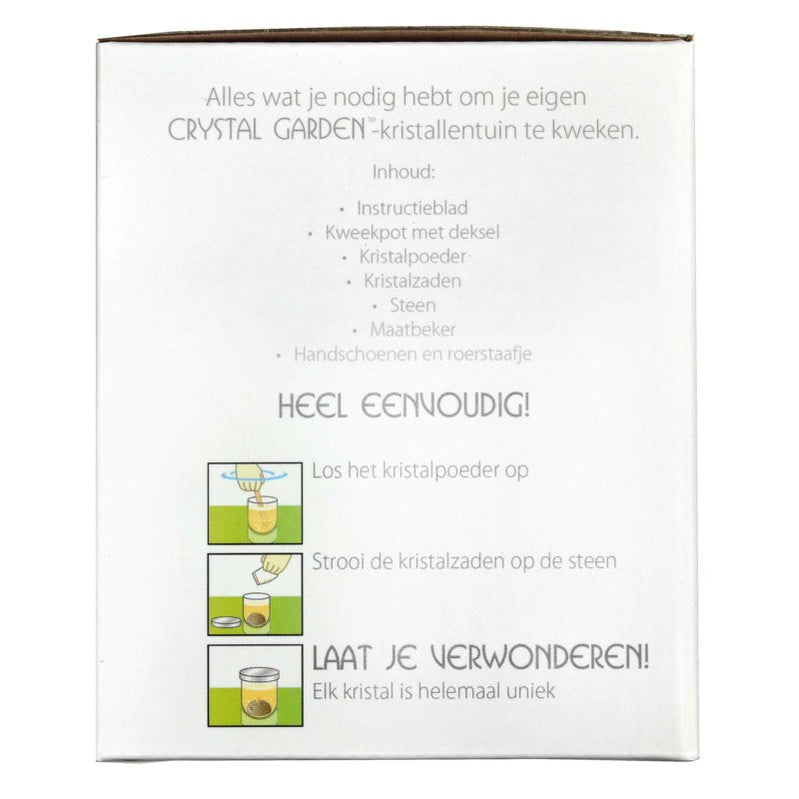 Inhoud van het groei kristal pakket | Cadeau set Crystal Garden - Vrede