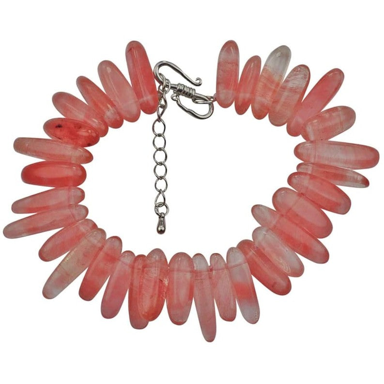 Rode edelstenen armband met kersenkwarts| Cherry