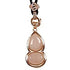 Detail van roze edelstenen ketting met rozenkwarts en rosé goud | Rosé Quartz Gold