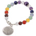 Edelstenen armband met verschillende soorten en kleuren edelstenen en levensboom bedeltje | Gemstone Chakra