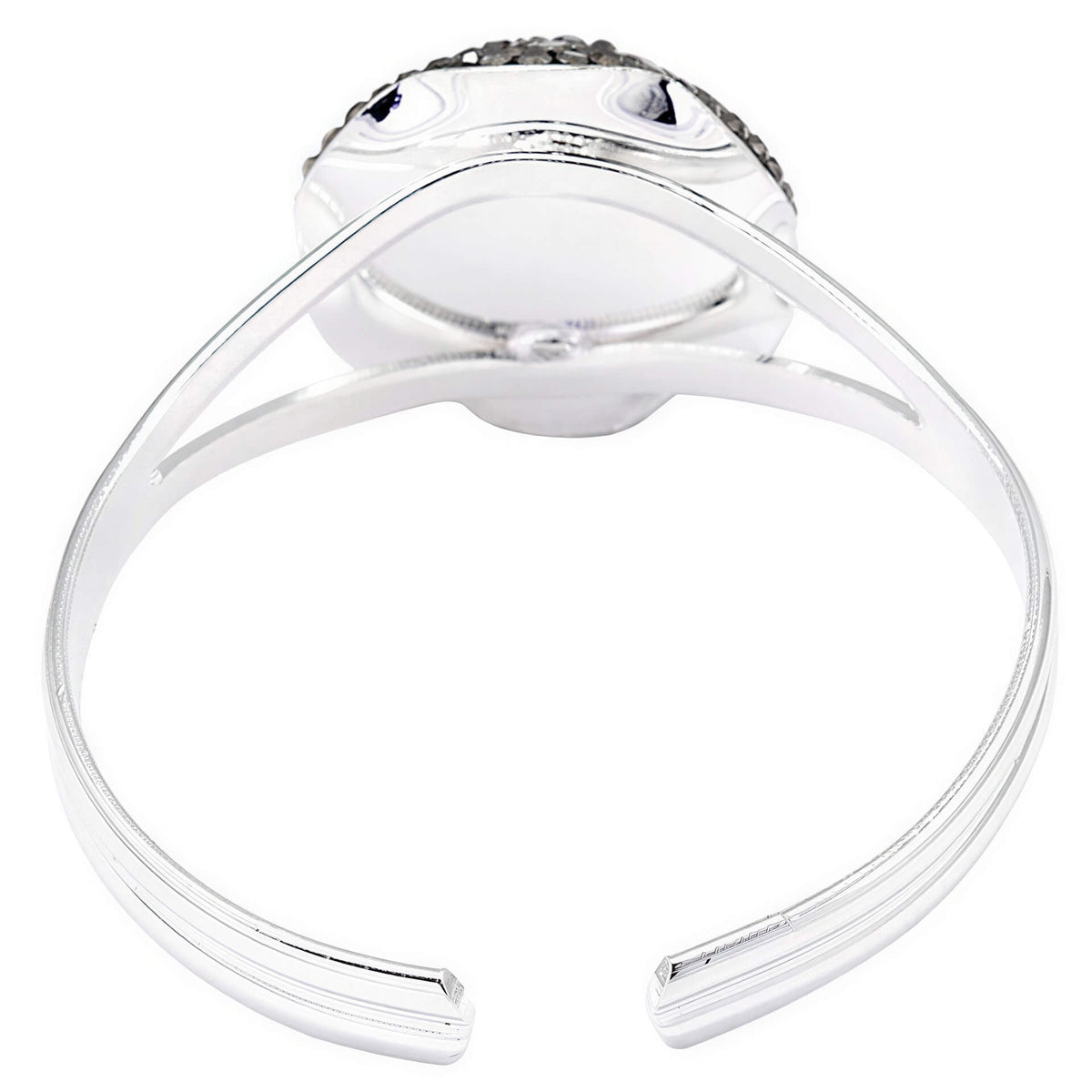 Kristallen armband met sprankelend multi color kristal en stras steentjes achterzijde | Bangle Multi Druzy