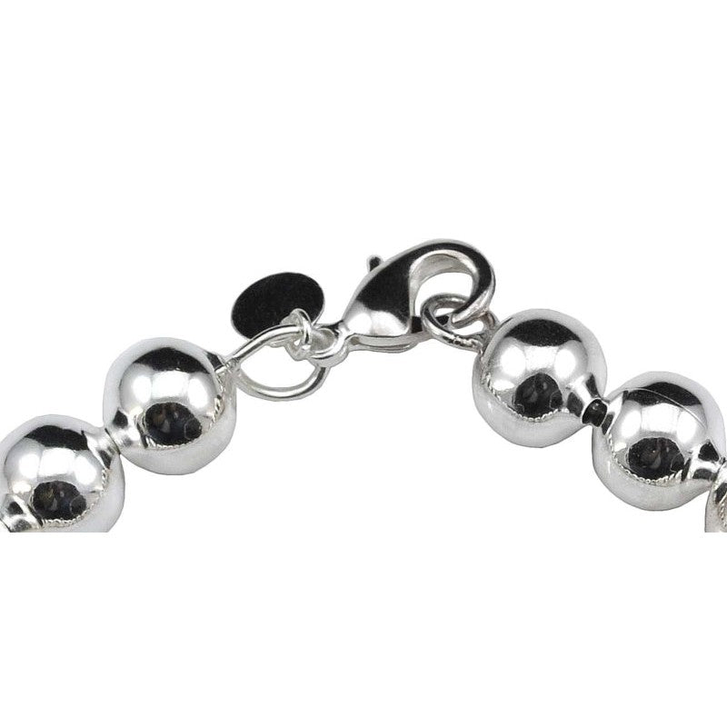 Slotje van verzilverde armband met bollen | Molly