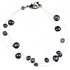 Zoetwater parel armband met blauw paarse parels en sterling zilver (925) | Jill B