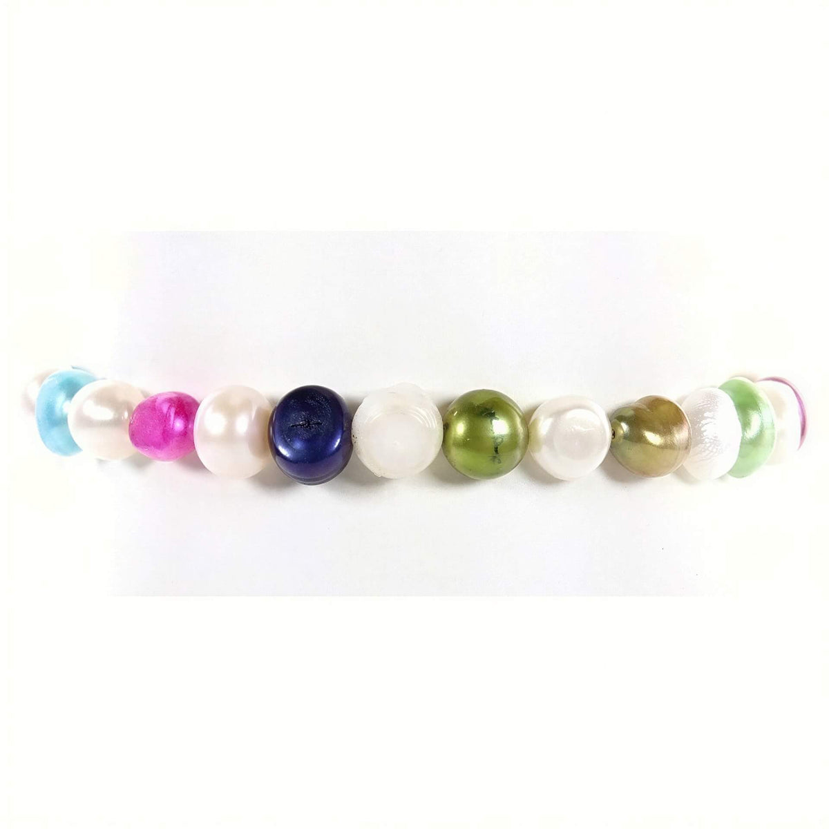 Zoetwater parel armband met bont gekleurde parels op display | Sparkling Color