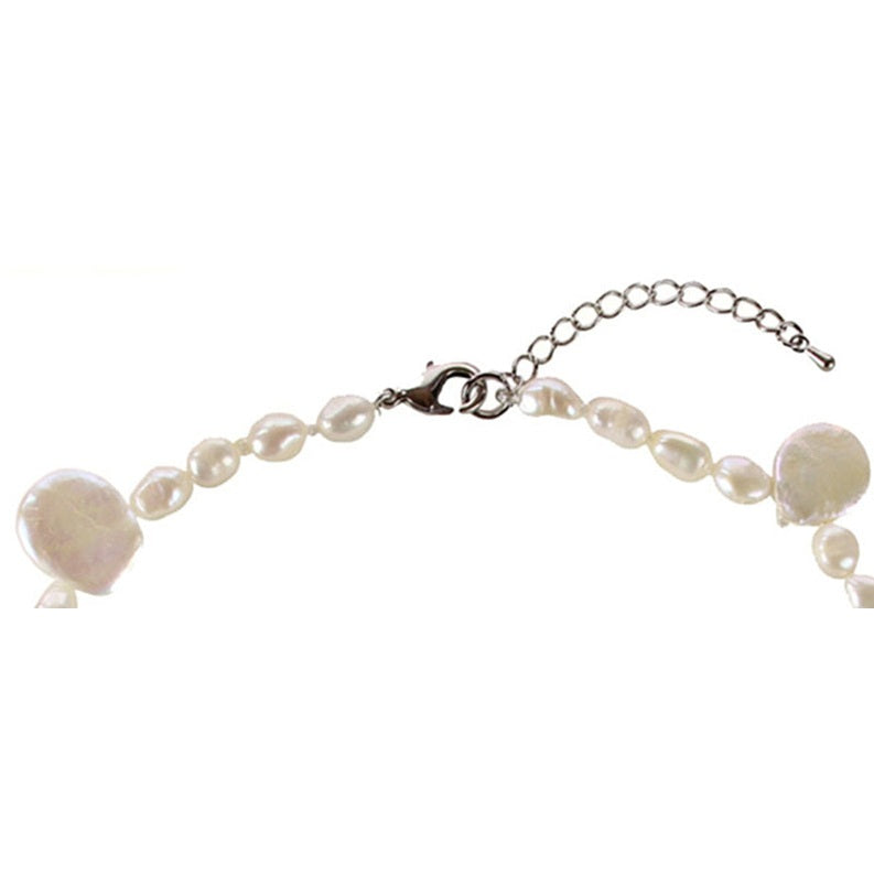 Slotje van zoetwater parelketting met witte parels en sterling zilver (925) | Colly