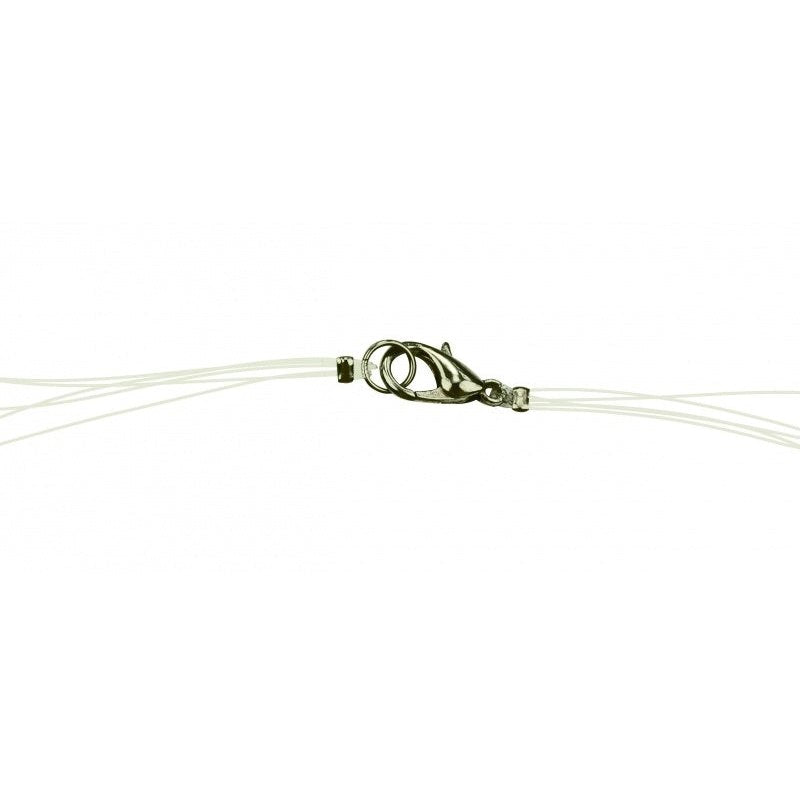 Slotje van zoetwater parelketting met witte parels in 5 rijen en sterling zilver (925) | Gill W