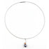 Korte zoetwater parelketting met paars blauwe parel hanger | Neri