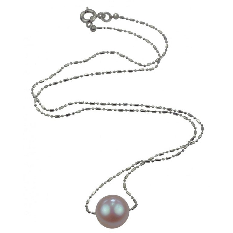 Zoetwater parelketting met roze parel | Solo Pink
