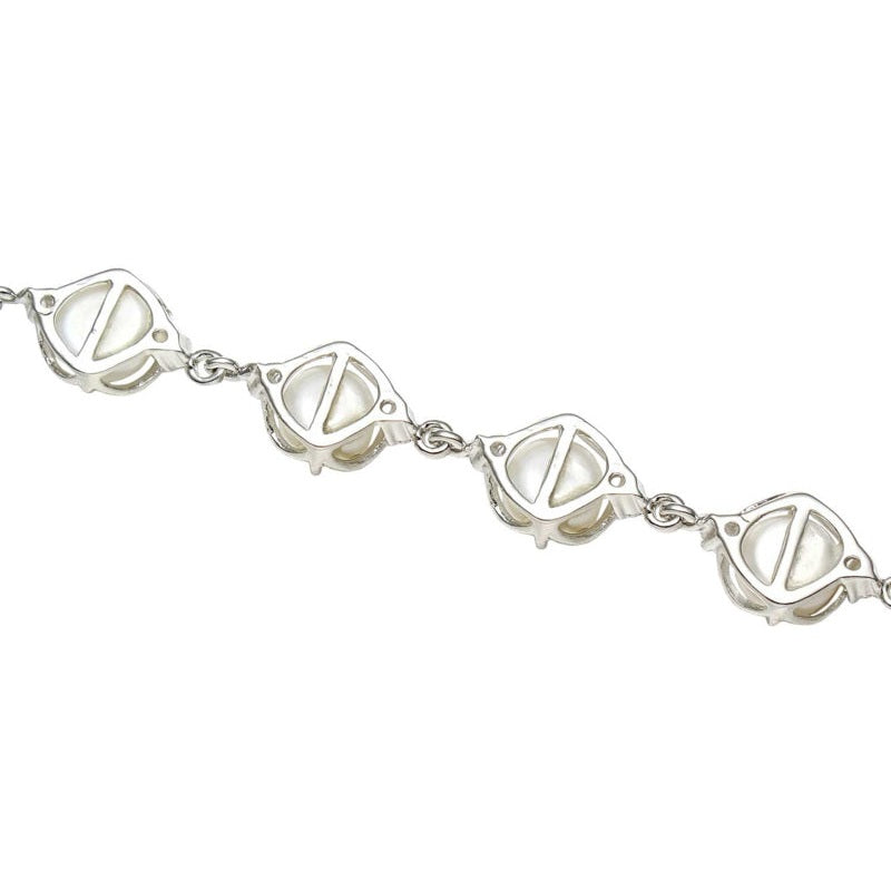 Wit zoetwater parel armband met grote witte parels, achterzijde | Berdina