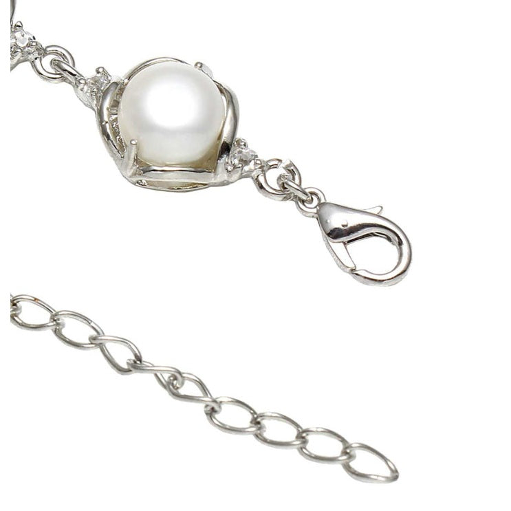 Slotje van wit zoetwater parel armband met grote witte parels | Berdina