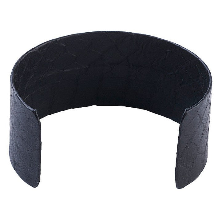 Wit zoetwater parel armband met stras steentjes en zwart leer, achterzijde | Bright One Pearl Black Leather