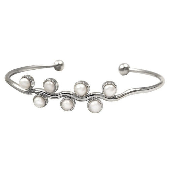 Wit zoetwater parel armband met zilver | Lindy Silver