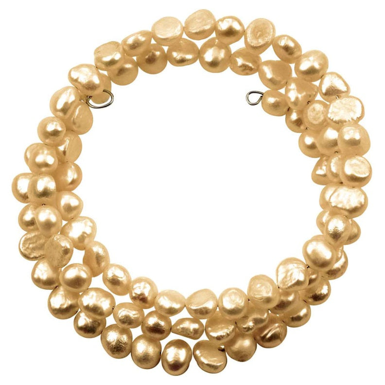 Zoetwater parel armband met oker kleurige parels | Zen Sepia