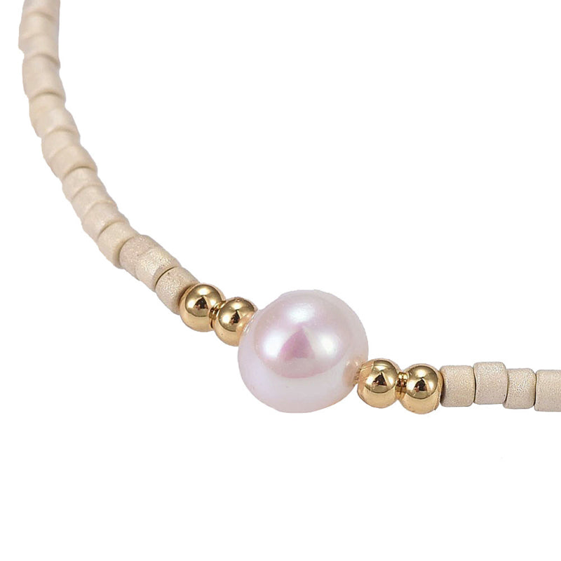 Zoetwater parel armband Mini Pearl One Wheat Color