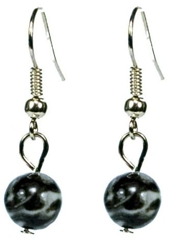 Edelstenen oorbellen Dangling Black Labradorite