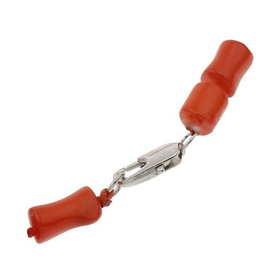 Slotje van rood koralen ketting met sterling zilveren slotje | Coral Snake