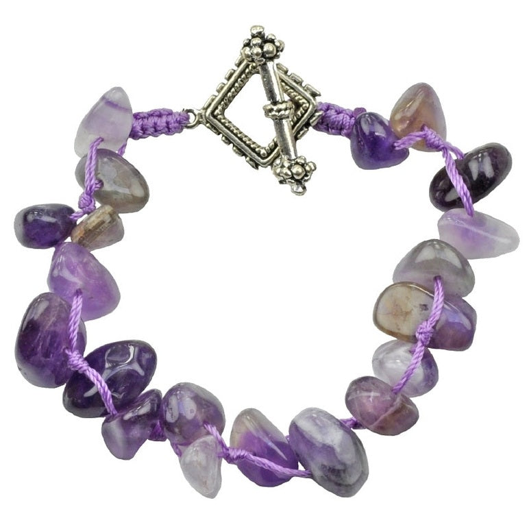 Paars edelstenen armband met amethist | Ami