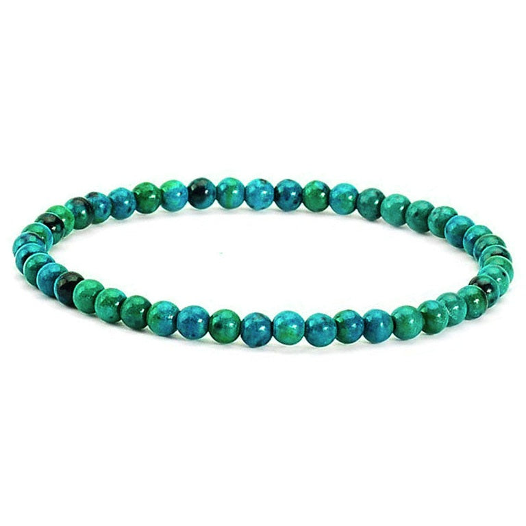 Edelstenen armband met chrysocolla, elastisch | Little Chrysocolla