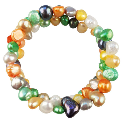 Zoetwater parel wikkel armband met vrolijk gekleurde parels | Zen Color Two