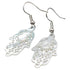 Witte parelmoeren oorbellen in Bohemian / Ibiza stijl en sterling zilver 925 | Hamza White Shell