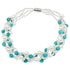 Wit zoetwater parel armband met turkoois en magneetslot | Tonica