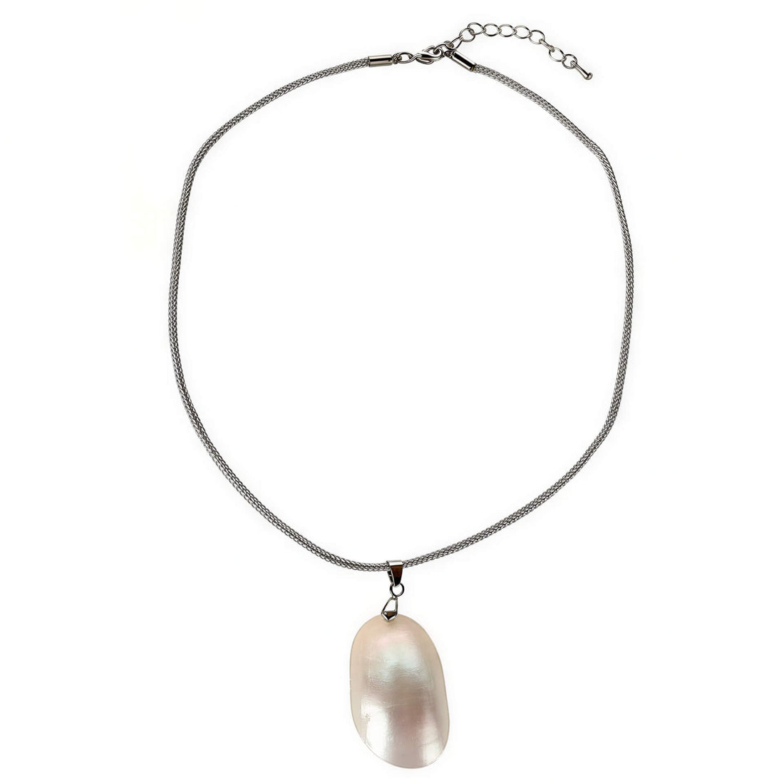 Witte parelmoeren schelpen ketting | Shell