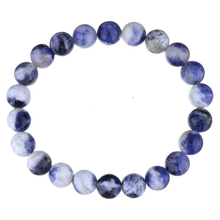 Blauw edelstenen armband met sodaliet | Elastisch | Sodalite Ball