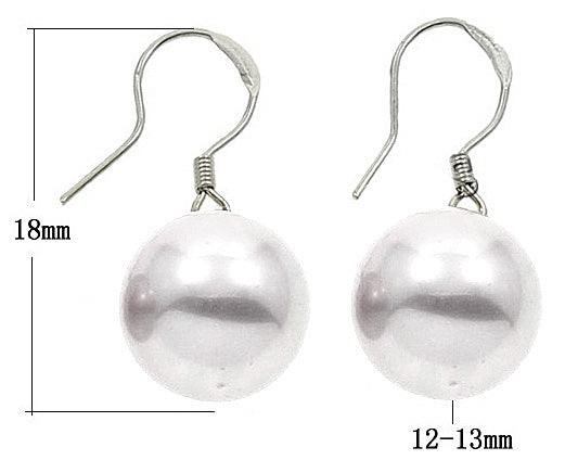 Mother of pearl parelketting met een witte parel met maatindicatie | set Wire Shiny Ball White