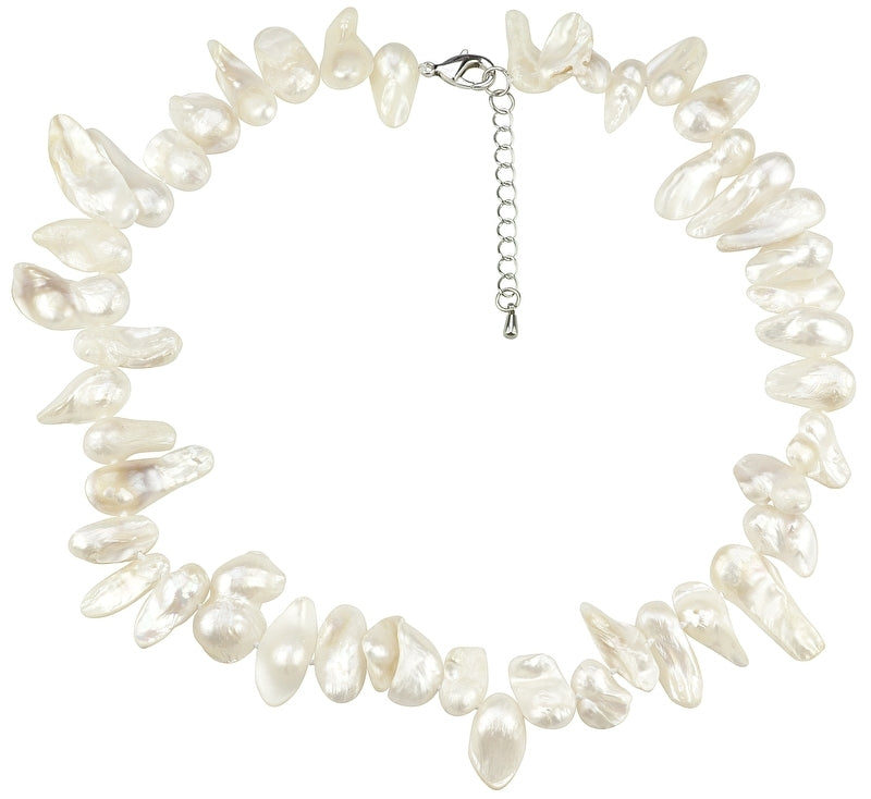Zoetwater parelketting met witte parels en sterling zilver (925) | Winky