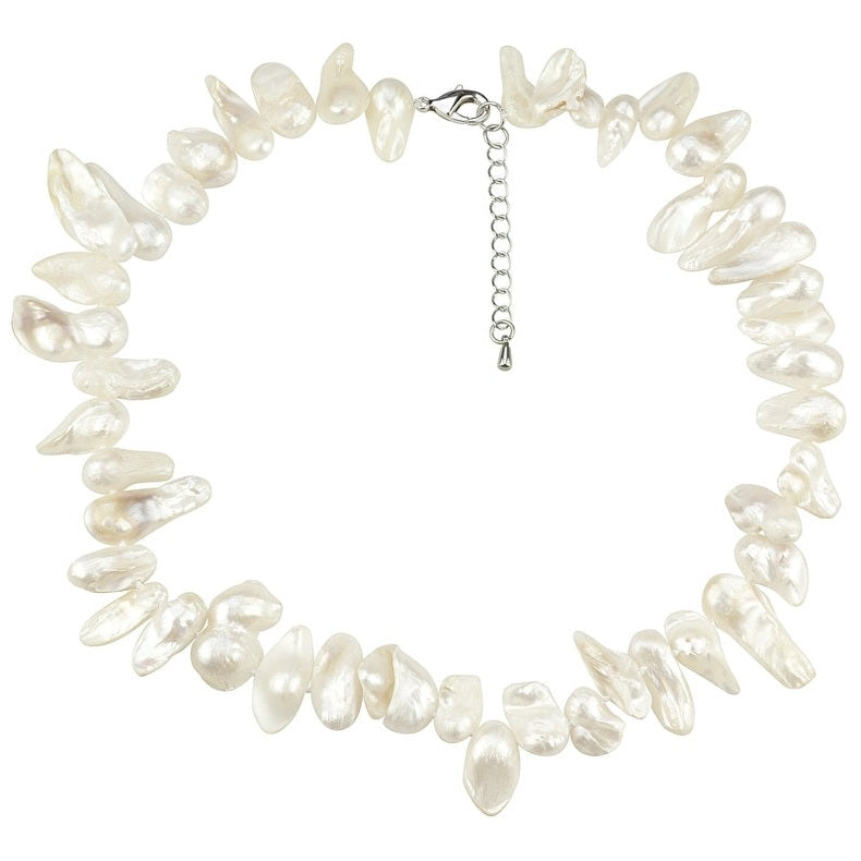 Zoetwater parelketting met witte parels en sterling zilver (925) | Winky